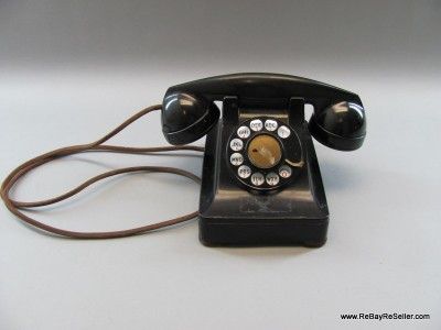 VINTAGE Bell System F1 Bakelite Table Phone Telephone Rotary Dial 