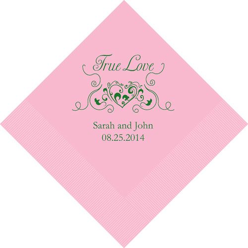   PERSONALIZED PAPER WEDDING LUNCHEON NAPKINS 048419047513  