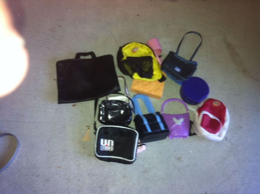 BIG Lot of Plastic Barbie and Similiar Purses and Handbags Accessories 