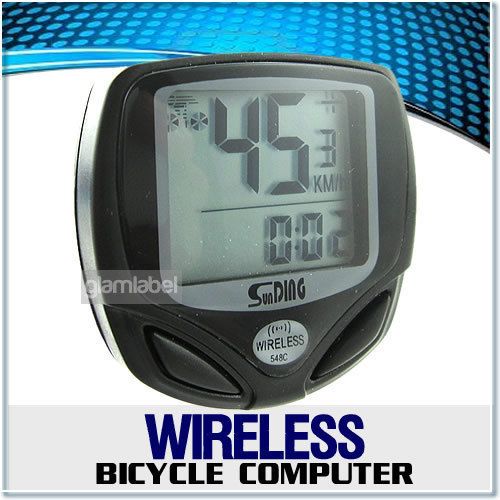 WIRELESS LCD Bike Bicycle Computer Odometer Speedometer  