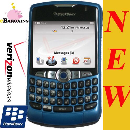 Blackberry Curve 8330 Blue phone Verizon Wireless NEW 843163037618 