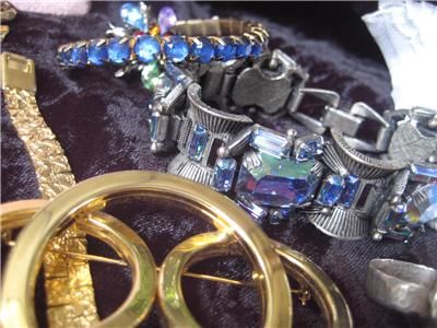 VINTAGE JEWELRY LOT BOUCHER STERLING 14 KT GOLD JUDY LEE DEMI CORO 