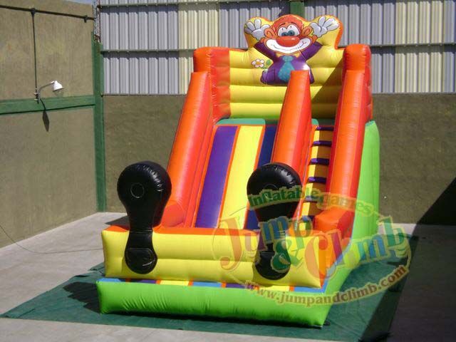 NEW MOONWALK INFLATABLE  SUPER CLOWN SLIDE  