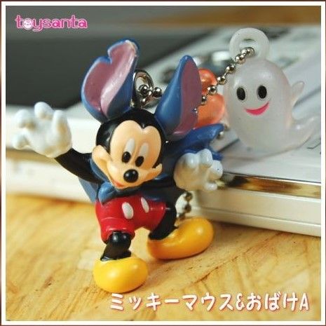 Disney Halloween Costume Keychain Phone Strap Mascot Mickey Mouse 