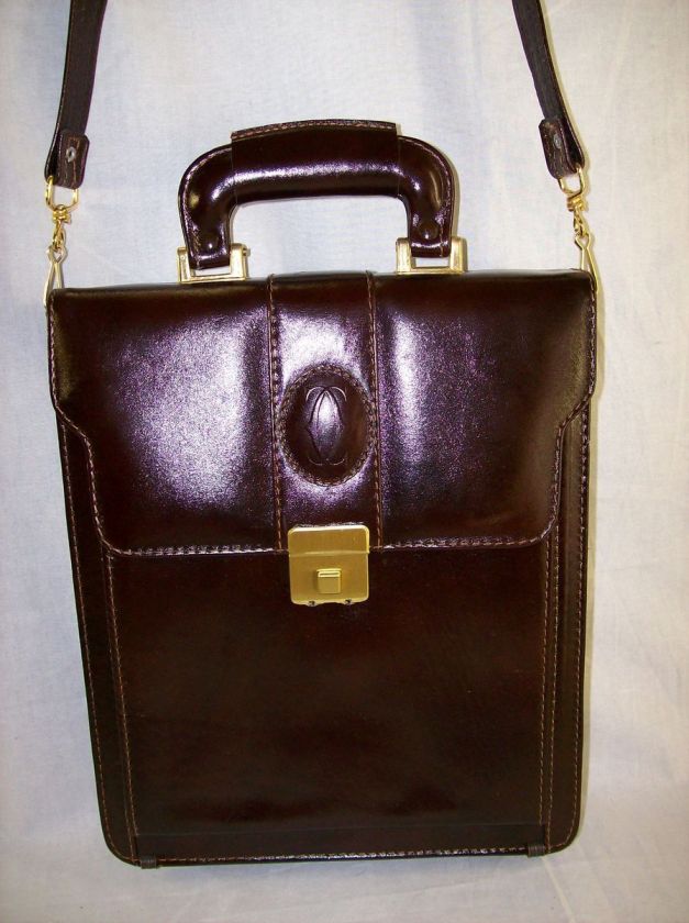 LEATHER BUSINESS/ MESSENGER SHOULDER BAG BROWN NWOT  