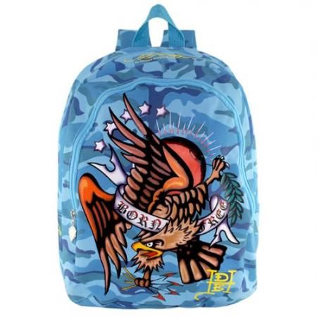 Ed Hardy Misha Eagle Backpack   Blue Camo  