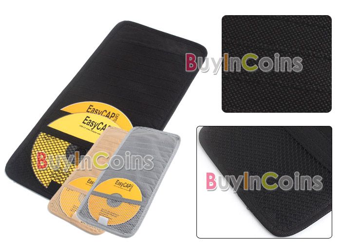 New Car CD DVD Disk Card Visor Case Holder Clipper Bag  