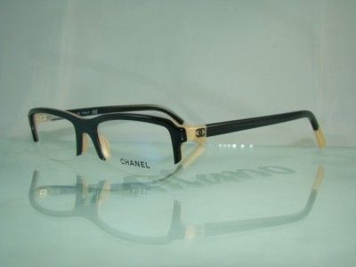   %Authentic CHANEL 3148 1013 BLACK BEIGE Rx EYEGLASSES FRAMES Size 51