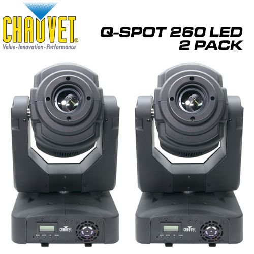 CHAUVET QSPOT 260 LED DJ LIGHTING MOVING YOKE 2 PACK Q SPOT 