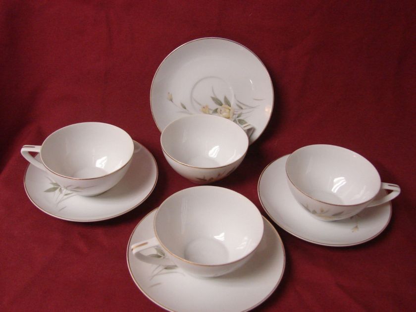 Contour, China Dinnerware Japan, Fairfax, Yellow Rose Set 4 cup and 