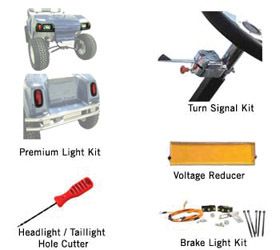 Club Car DS Golf Cart 93+ Light Kit w/ Voltage Reducer  