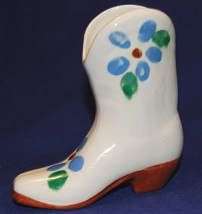 This ceramic cowboy boot would make a great addition to your shoe 