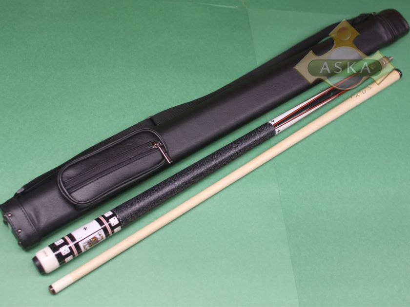 Billiard Pool Cue Stick Aska CD4 Clubs + Black Cue Case 1x1  