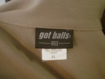   Striped Racing Got Balls Long Sleeve Lounge Club Bowling shirt XL