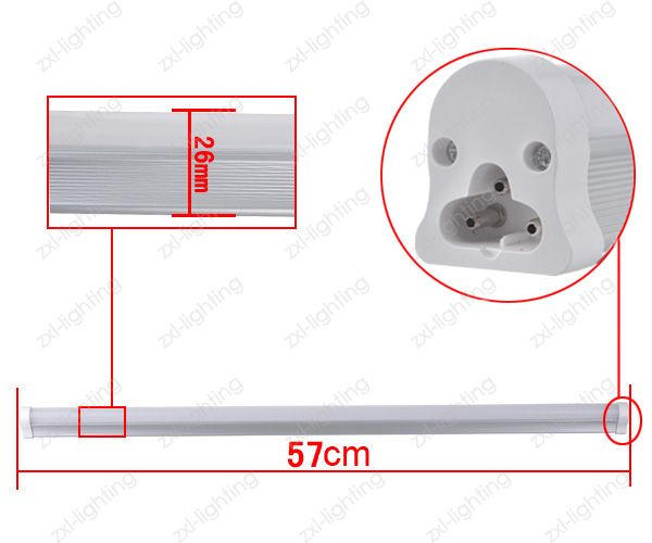   Fluorescent Light Tube 8W 60 CM Cool White 110 240V + White Cover NEW