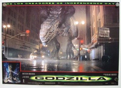 GODZILLA RARE FORMAT HI GLOSS MONSTER MOVIE POSTER 1998  