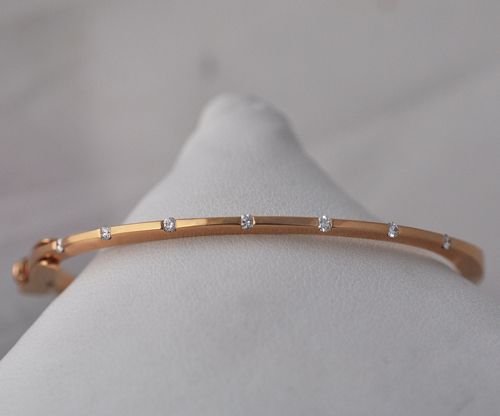 Roberto Coin Classica Parisienne 18k Rose Gold Diamond Bracelet  