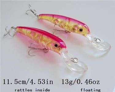 Promo 2 pcs fishing hard lure bait destock Floating DL 33  