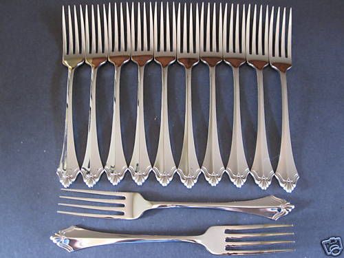 12 KENWOOD DINNER FORKS ONEIDA NEW 18/8 STAINLESS  