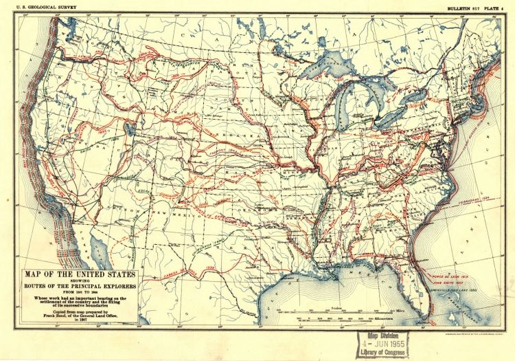   united states discovery and exploration maps cartographer bond frank