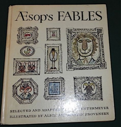 Aesops Fables ALICE & MARTIN PROVENSEN hc 1965 LOUIS UNTERMEYER 