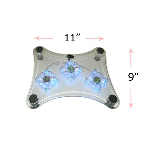 USB 3 FAN LIGHT NOTEBOOK LAPTOP COOL COOLER COOLING PAD 694843132884 