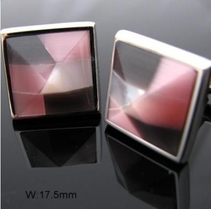 NEW DRESS Pyramid Shape Cufflinks cuff links Pink  