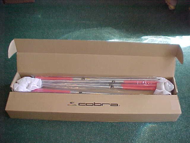 NEW 2012 COBRA AMP IRONS 4 PW, GW STEEL REGULAR FLEX, ORANGE GRIPS 