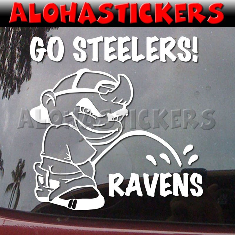 STEELERS PUNK BOY PEE ON RAVENS Vinyl Decal Sticker PS2  