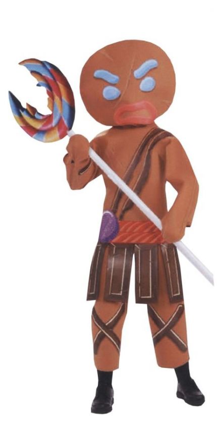 SHREK THE THIRD GINGERBREAD MAN COSTUME ADULT WARRIOR SIZE XL  