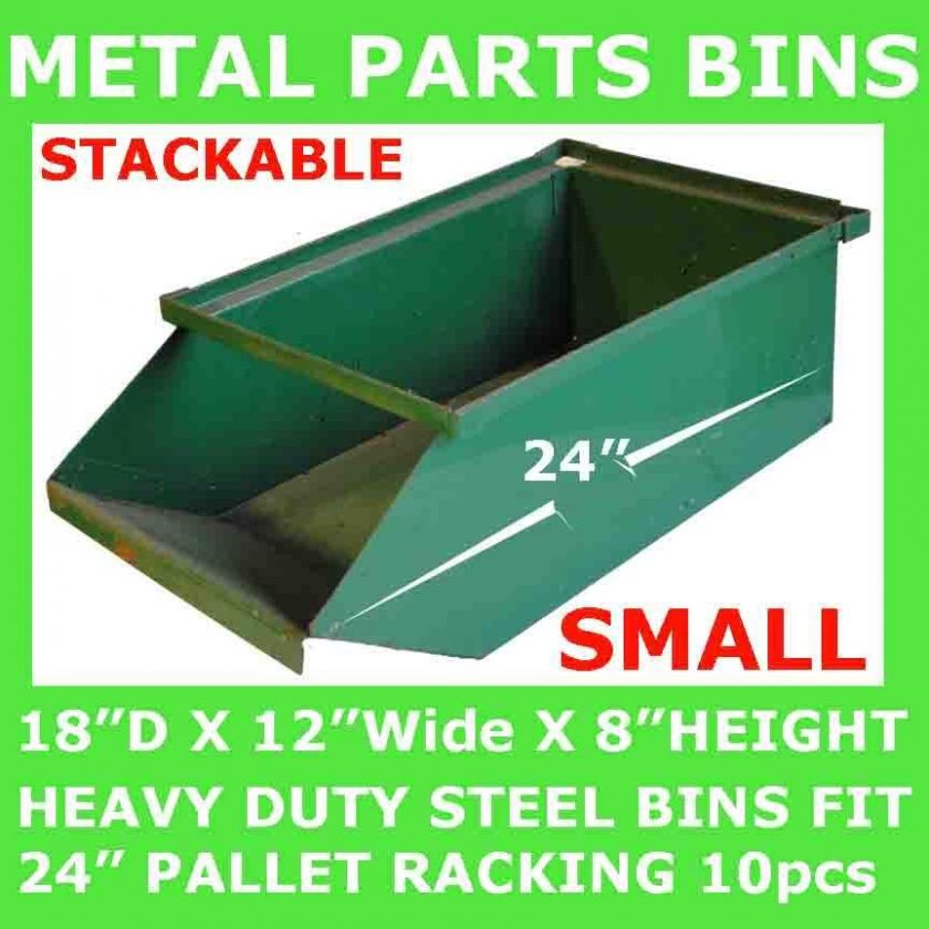 STACKABLE METAL PARTS BIN HEAVY DUTY HARDWARE STEEL STORAGE BINS 