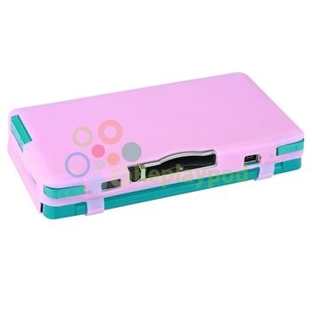   For Game Nintendo 3DS Pink Skin Case Charger Guard Stylus  