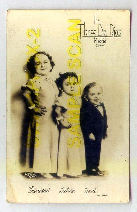 The Three Del Rios Madrid SPAIN *RPPC LITTLE PEOPLE*  