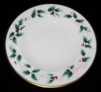 Mikasa RIBBON HOLLY Rimmed Soup Bowl,Discontinued CAF03  