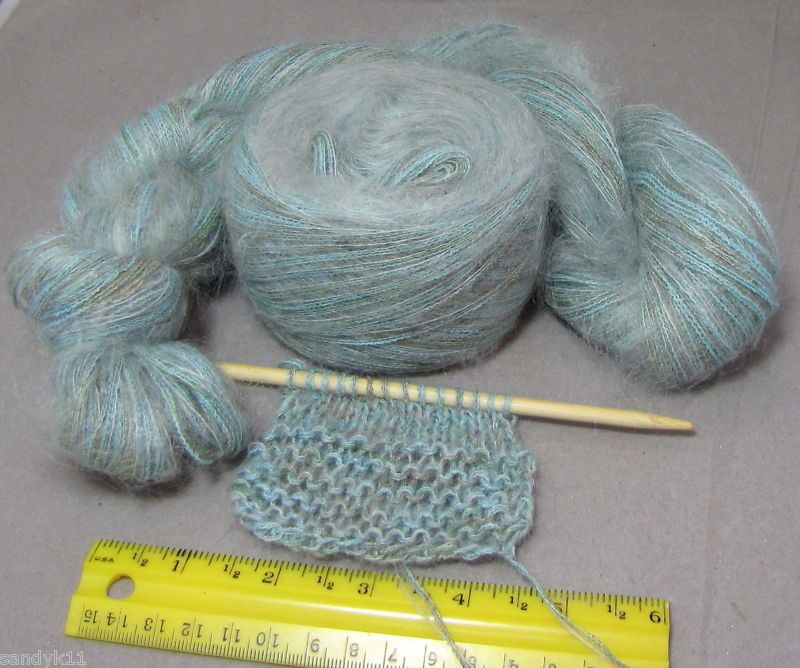 njy ball combo yarn spring skies angora mohair silk wow  