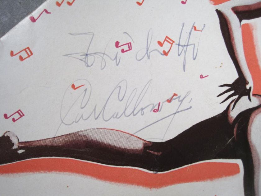   Calloway Signed Autographed 1938 Cotton Club New York Original Program